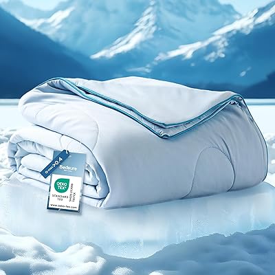 BEDSURE Kylfilt kylande filt för sommaren – lätt sommarfilt med kylfibrer Q-max >0,4 för varma sovare och nattsvett, kylfilt, gosig filt för överkast, 150 x 200 cm, blå