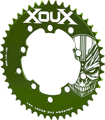 XOUX KRYPT 48T Chainring 3/32" 110/130mm Old School BMX, Green