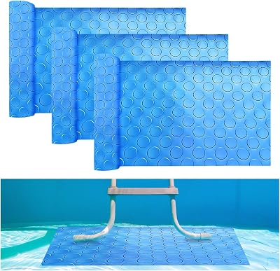 3 stycken simbassängstegsmatta 90 x 23 cm, poolstege, skyddsmatta för bakstege, poolunderlag med halkfri, bakstegsmatta, pool stege matta, halkfri stege matta för pooler