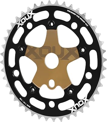 XOUX NEXOR 44T Chainring w/Spider 3/32" 110/130mm Old School BMX, AMBxBlK