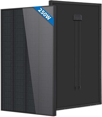 FIREFLY ENERGY 250 W monokristallin solpanel svart för balkong, trädgård, husbil, båt, släpvagn