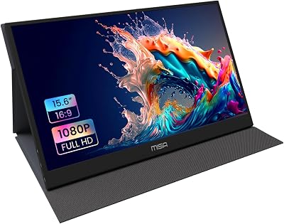 Viewmax 15,6 tum FHD-skärm Bärbar skärm med USB C HDMI VGA för bärbar dator Stationär dator PS5 Xbox Switch Telefon Surfplatta