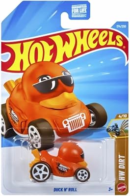 Hot Wheels – Duck N' Roll – HW Dirt 4/10 – JJK17 – kort – orange – mattel 2026 (174/250) – frontgrilldesign licensierad av Jeep, 1:64 – officiell licensierad modell