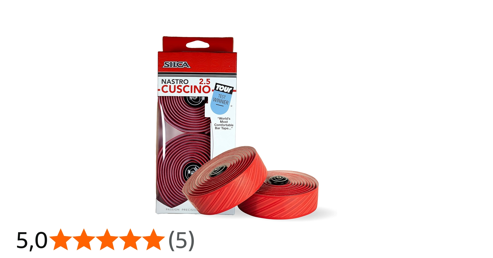 Silca Cuscino landsvägscykelstyre | superklibbig tejp extra tjock | 2,5 mm och 3,75 mm tjock | kit med extra tunt fjärilslock och ändkåpor