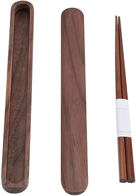 Portable Eco-Friendly Wooden Chopsticks Storage Case Box With One Pair Of Chopsticks For Home Office School Travel Camping Picnic
