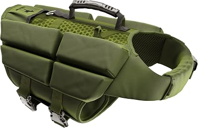 Noah & Paw hundflytväst, flytväst för hundar enligt mänskliga standarder, simväst för hundar, 3x skumstöd för Max Dogs flytväst, andningsbart nät, Veste de Flottaison pour Chien (storlek L)