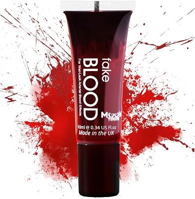 Moon Glow Fejkblod 10ml - Halloween vampyr zombie teater scen specialeffekter makeuprör med applikator