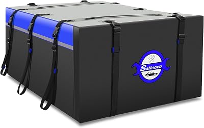 Sailnovo takbagagehållare, 20 kubikmeter PVC, vattentätt softshell-bagageställ, inklusive halkskyddsmatta, fordonssida med/utan takräcke tvärstång