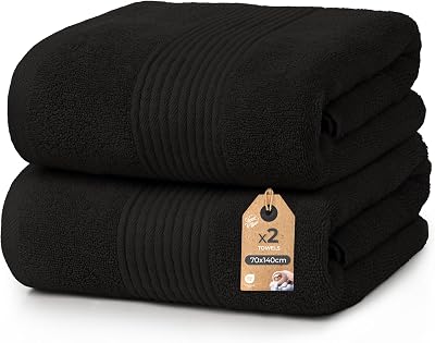 Cloud Pillow Set med 2 badhandduk, 70 x 140 cm, stor badhandduk, 100 % bomull, frotté, 500 g/m2, mjuk, absorberande och hållbar - Oeko-TEX