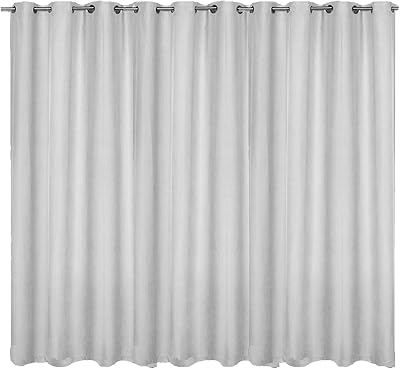 JEMIDI Mörkläggningsgardiner – 1 x gardin med öljetter i metall för fönster vardagsrum, sovrum kontor – ogenomskinlig voile gardin 245 x 140 cm eller 245 x 300 cm