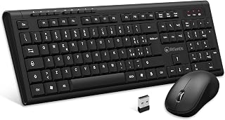 Atlantis P013-AX280G + M trådlöst kit + trådlös ottisk mus 3 PULSANTI RICEVITORE USB nano-storlek svart märke