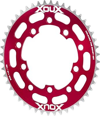 XOUX NEXOR 48T Chainring 1/8" 110/130mm Old School BMX, Red