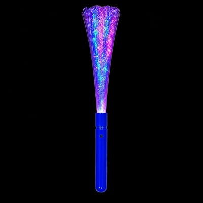 3 stycken ljusvippa med glasfiber – ca 37 cm ljusstavar med 3 blinkande lägen – feststavar i grönt, rosa och blått – för bröllop, konsert, födelsedag, festival och företagsfest (blå)