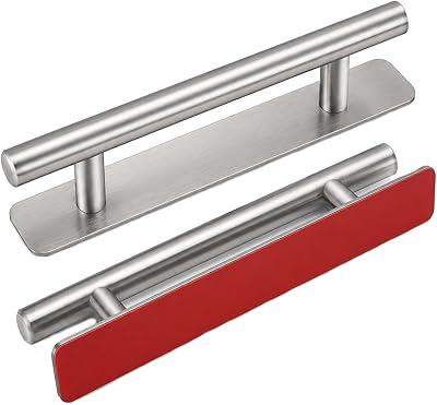 Xotectrix 2 självhäftande handtag för möbler, dörrhandtag av rostfritt stål, kökshandtag utan borrning, lämpliga för balkongdörrar, skåp och kök