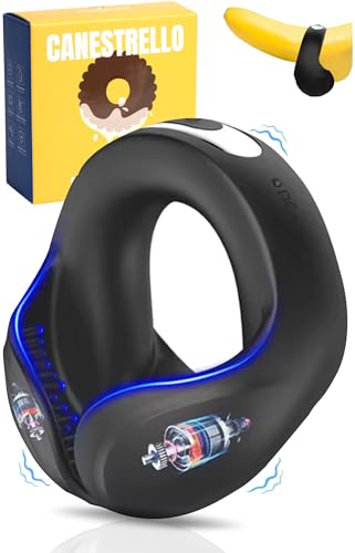 MySecretCase Vibrerande Ring för Henne och Honom - Sextoys för Män, Cockring för Par, Sextoy för Penis, Sextoysys Par, Fallisk Ring Erektion i Silikon (Svart)