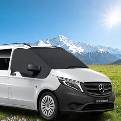 Husbil vindrutor skydd ersättning för Vito III W447 2014–2024, 600D oxfordtyg vindruteskydd vattentät anti-is snö bil frostskydd solskydd skydd