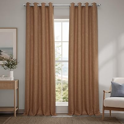 HPD Half Price Drapes mörkläggningsgardiner för rum och vardagsrum 50 x 84 falskt linne, BOCH-LN18519-84-GR (1 panel) fjäril