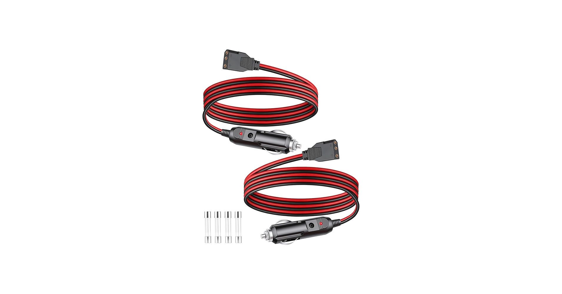 RIIEYOCA 3-stifts CB till 12 V cigarettändare strömkabel 1,5 m (2-pack)