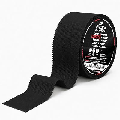 IRON FIGHTER 1 x hårt trappband 3,8 cm x 13,7 m - boxning - MMA - JJB - klättring - crossfit - handledsstyrketräning, fotled, hand, armbåge - vit sporttejp