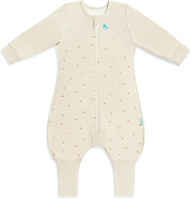 Love To Dream Sleep Suit med ben, 24–36 månader, Twigs havregryn, 1,5 tog för 18–22 °C temps, långärmad bärbar filt och täcke, maskintvättbar bomullsfleece, tillverkad för rörelse med greppdynor