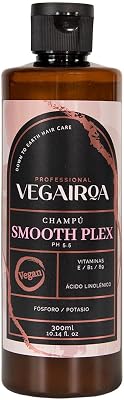 VEGAIROA - Smooth Plex Champú - Uträtande schampo - För perfekt hår efter uträtning - Återfuktande och vårdande - Frissfritt - Vitaminer och mineraler - Professionell vegansk hårvård - 300ml