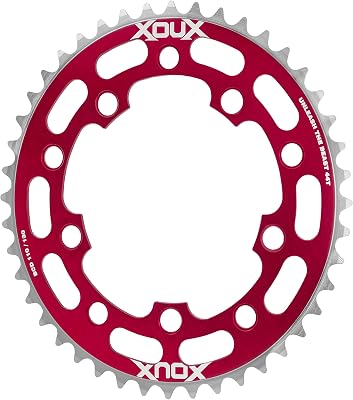 XOUX NEXOR 44T Chainring 3/32" 110/130mm Old School BMX, Red