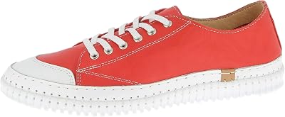Andrea Conti dam låga topp sneakers, röd, 42 EU, röd, 42 EU