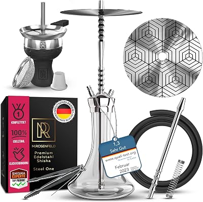 M. ROSENFELD Komplett set i rostfritt stål en ny shisha