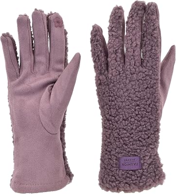 styleBREAKER Damhandskar med pekskärm och plysch,Mauve