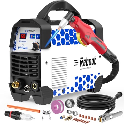 Plasmaskärare CUT 60 digital IGBT – inverter 240 V 60 ampere, rent snitt från 1/2 tum, RBC6000 5GEN, perfekt för gör-det-själv och industriprojekt